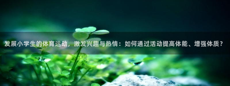 3377体育官方正版app集团官网网址：发展小学生的